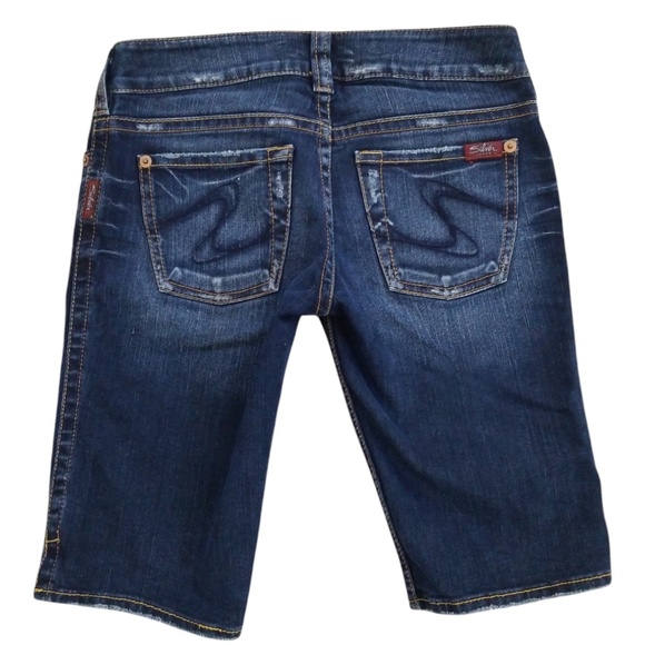 Silver‎ Jeans Karli Distressed Bermuda Jean Shorts Size 30 - Picture 5 of 12